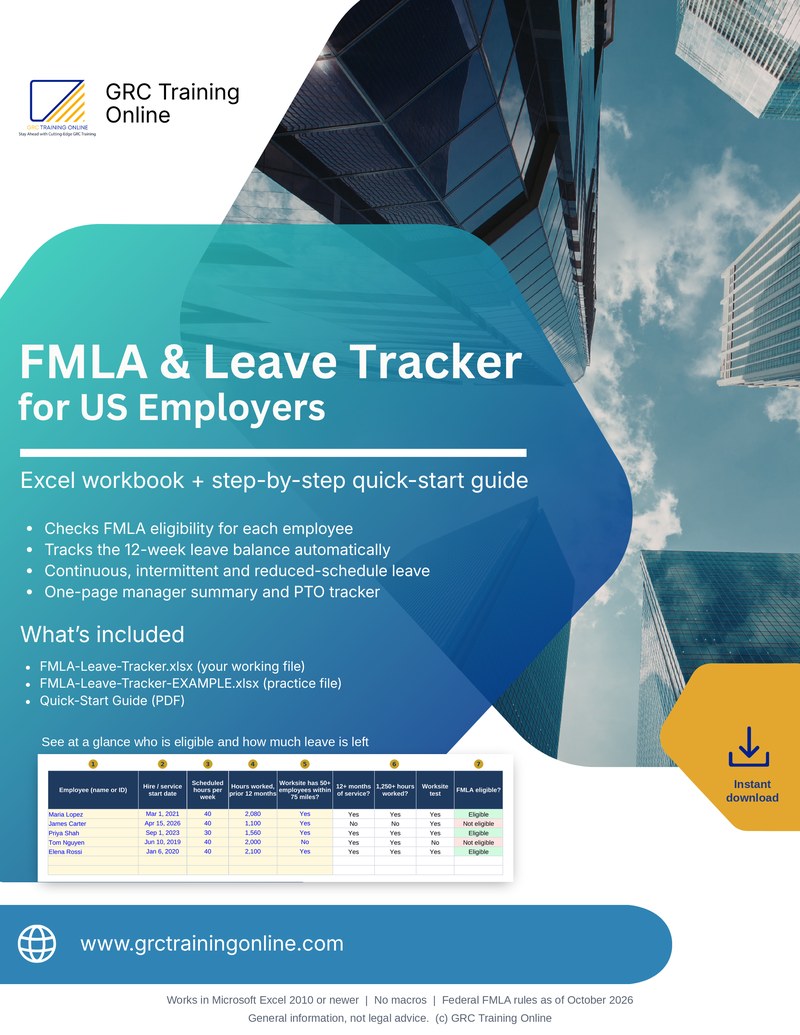 Cover of the FMLA & Leave Tracker for US Employers